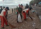 Kodim Klungkung Ikut Serta Dalam Aksi Bersih-Bersih Sampah di Pantai Kuta